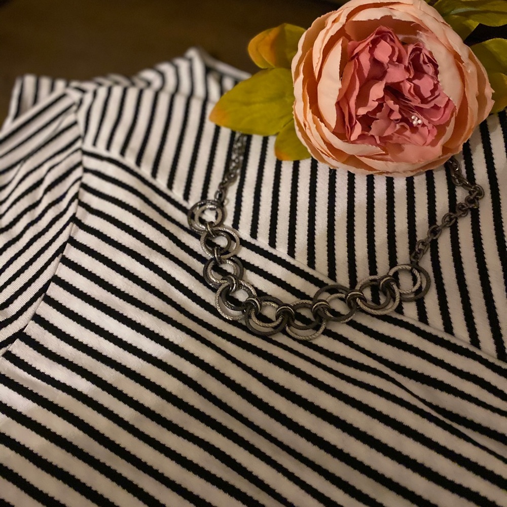 Chico’s XL Asymmetrical Stripe Tunic